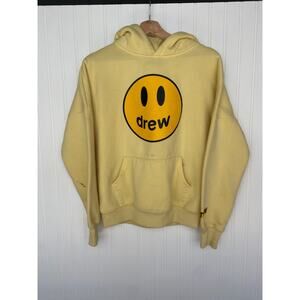 Drew House Sweatshirt Medium Yellow Mascot Hoodie, 90's y2k